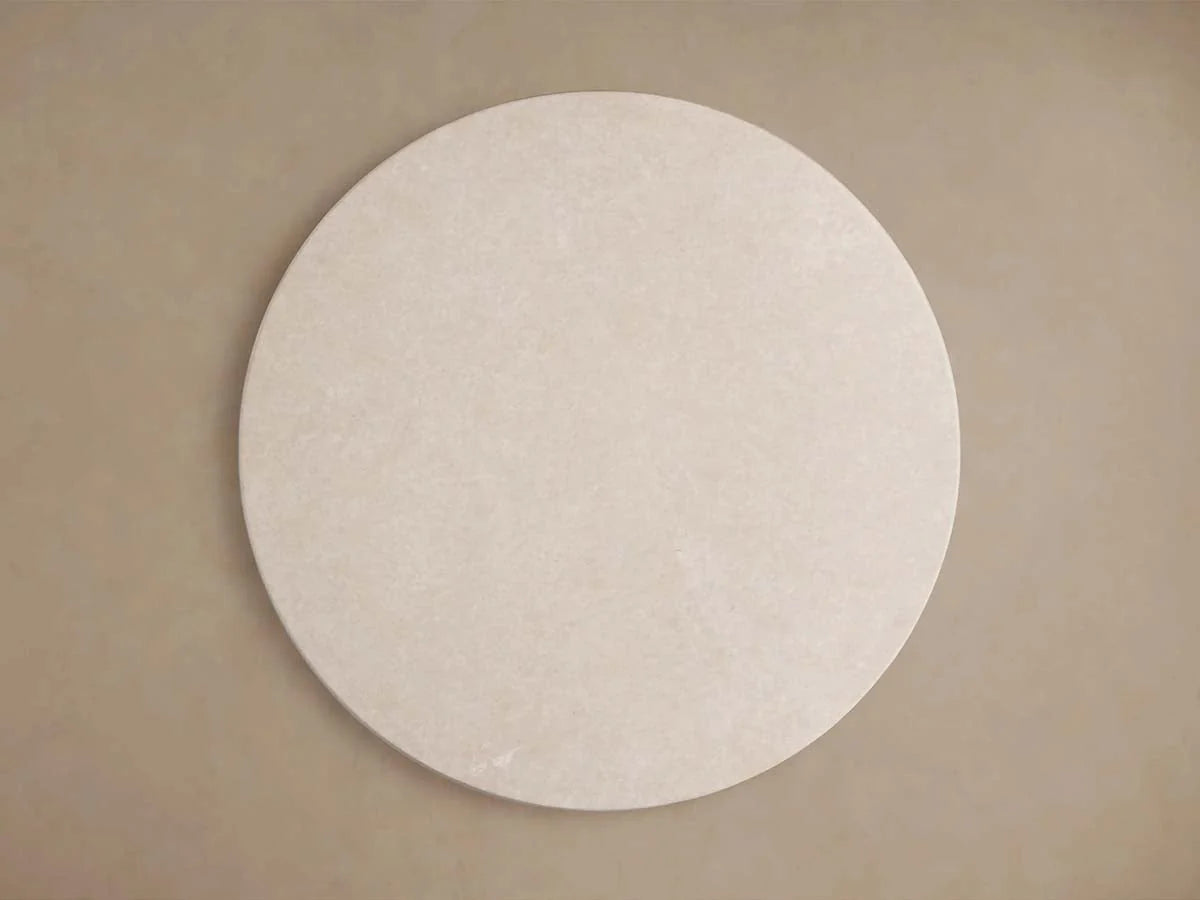 Saint Germain Round Marble Stone Dining Table With Clement Base