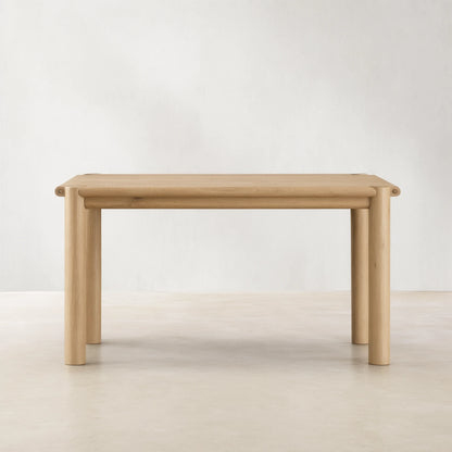 Sulina Wood Extension Dining Table Oak Drop-Leaf Design