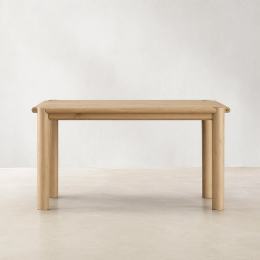 Sulina Wood Extension Dining Table Oak Drop-Leaf Design