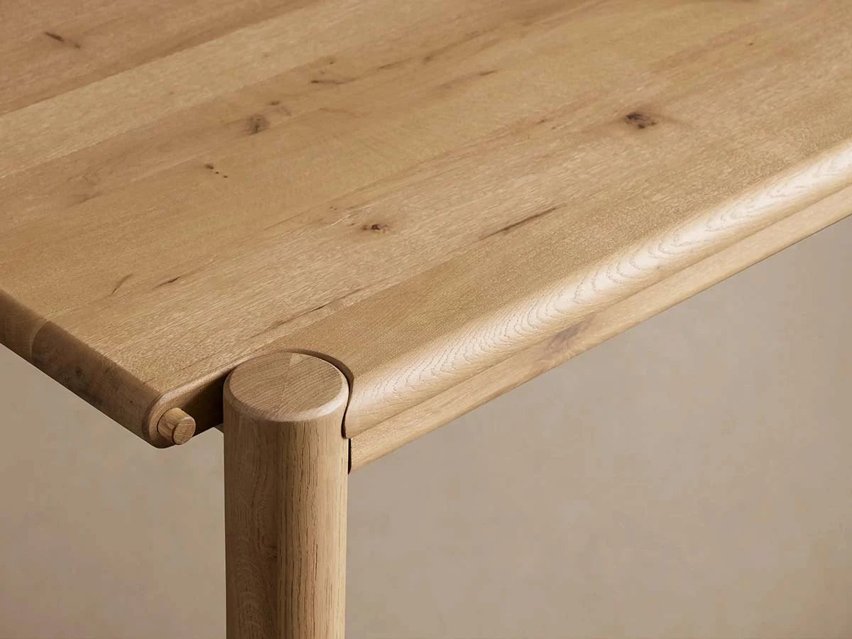 Sulina Wood Extension Dining Table Oak Drop-Leaf Design