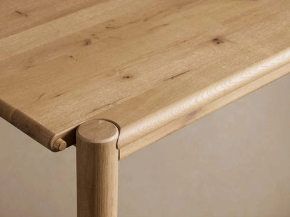 Sulina Wood Extension Dining Table Oak Drop-Leaf Design