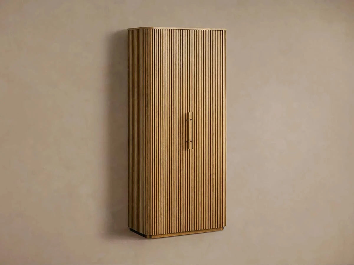 Finnley Wood Tall Cabinet Living Room Country Storage Cabinet with Doors