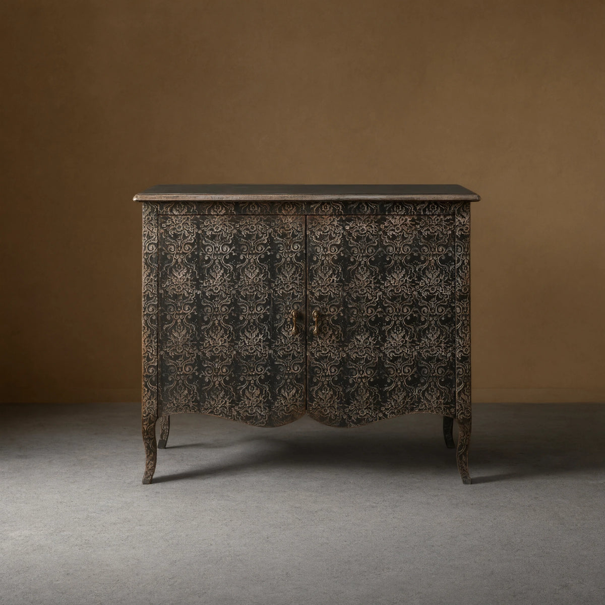 Amalfi Hand-Painted Sideboards Buffet Cabinet Wood Distressed Storage Cabinet