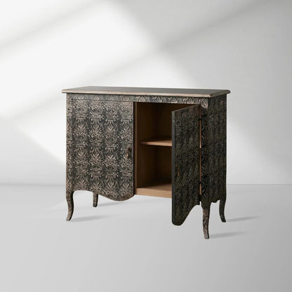 Amalfi Hand-Painted Sideboards Buffet Cabinet Wood Distressed Storage Cabinet