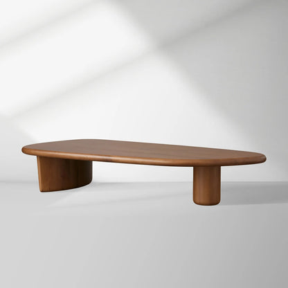 Akiro Wood Coffee Table Mid-Century Sofa Center Cocktail Table Oak Tea Table