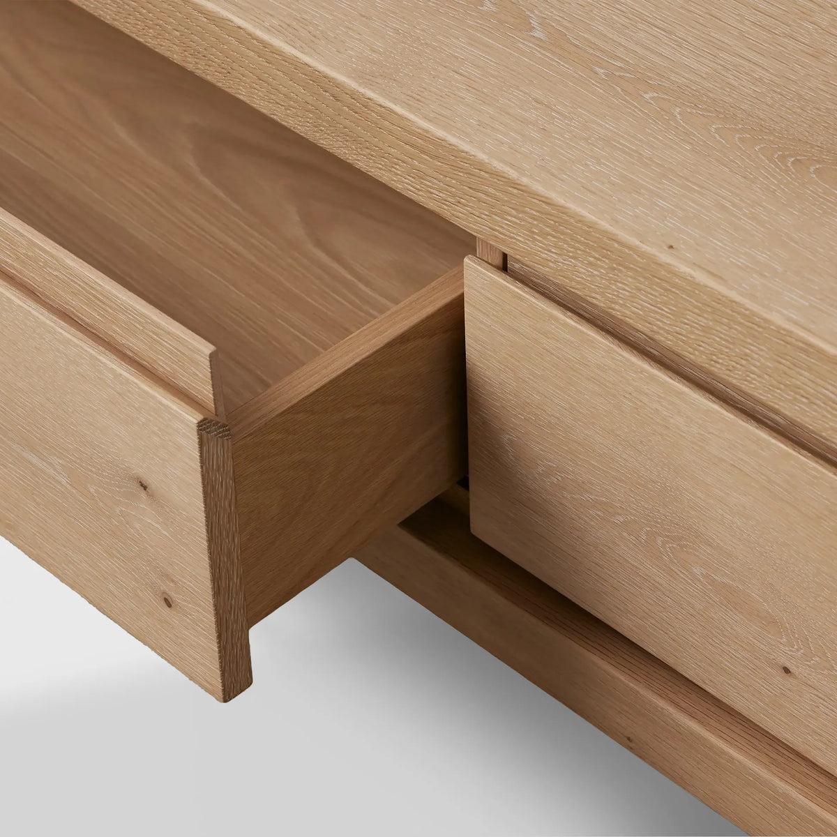 Sullivan Rectangular Storage Coffee Table Wood Center Cocktail Table Oak Tea Table with Drawers