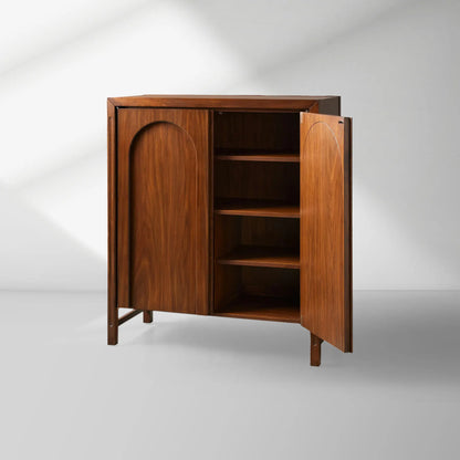 Rittman Entrance Hall Chest Mid-Century Sideboard Walnut Wood Buffet Storage Cabinet