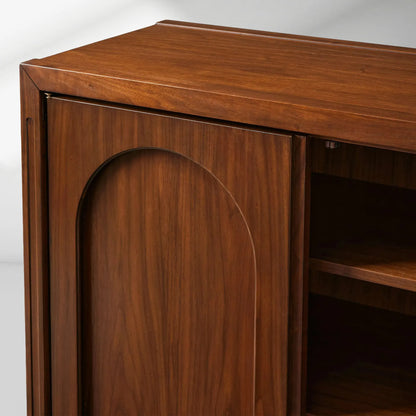 Rittman Entrance Hall Chest Mid-Century Sideboard Walnut Wood Buffet Storage Cabinet