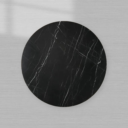 Cinzia Natural Marble Round Coffee Table Stone Cocktail Table Plinth Base Sofa Center Tea Table