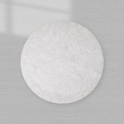 Cinzia Natural Marble Round Coffee Table Stone Cocktail Table Plinth Base Sofa Center Tea Table