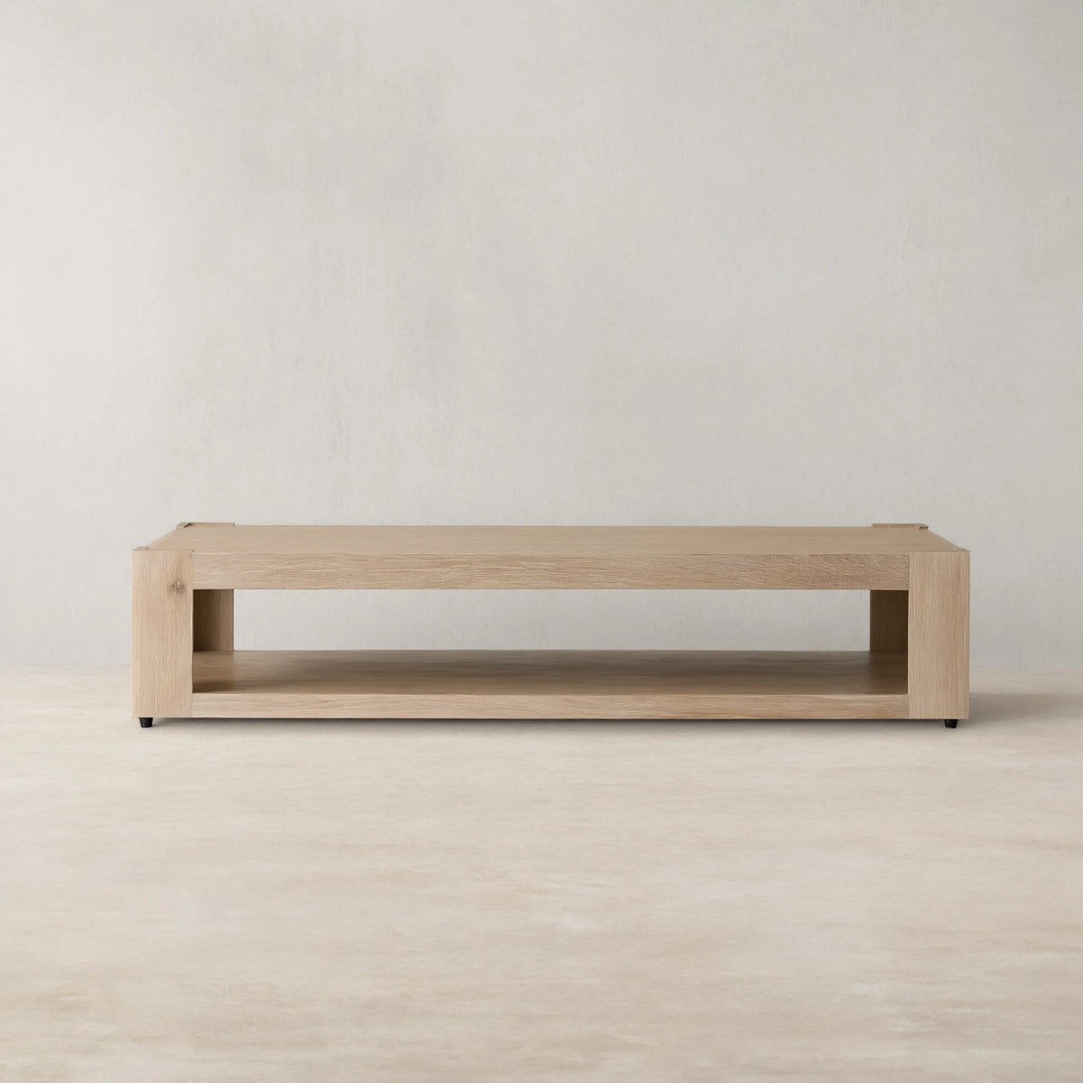 Devon Parson-Style Coffee Table Natural Oak Wood Living Room Center Tea Table Rectangular Cocktail Table