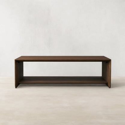 Felton Minimalist Coffee Table Oak Cocktail Table Rural Living Room Wood Center Tea Table