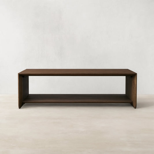 Felton Minimalist Coffee Table Oak Cocktail Table Rural Living Room Wood Center Tea Table