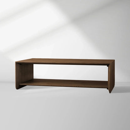 Felton Minimalist Coffee Table Oak Cocktail Table Rural Living Room Wood Center Tea Table