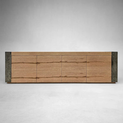 Telluride Mexican Oak TV Stand Cabinet Media Console Result Sideboard Wood Television Storage Unit