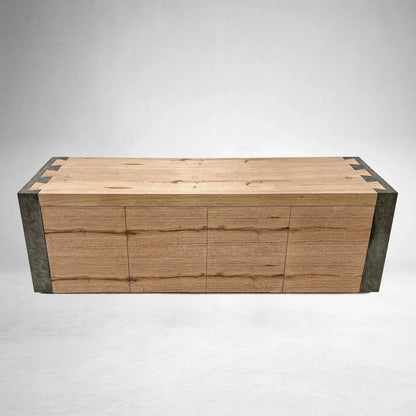 Telluride Mexican Oak TV Stand Cabinet Media Console Result Sideboard Wood Television Storage Unit