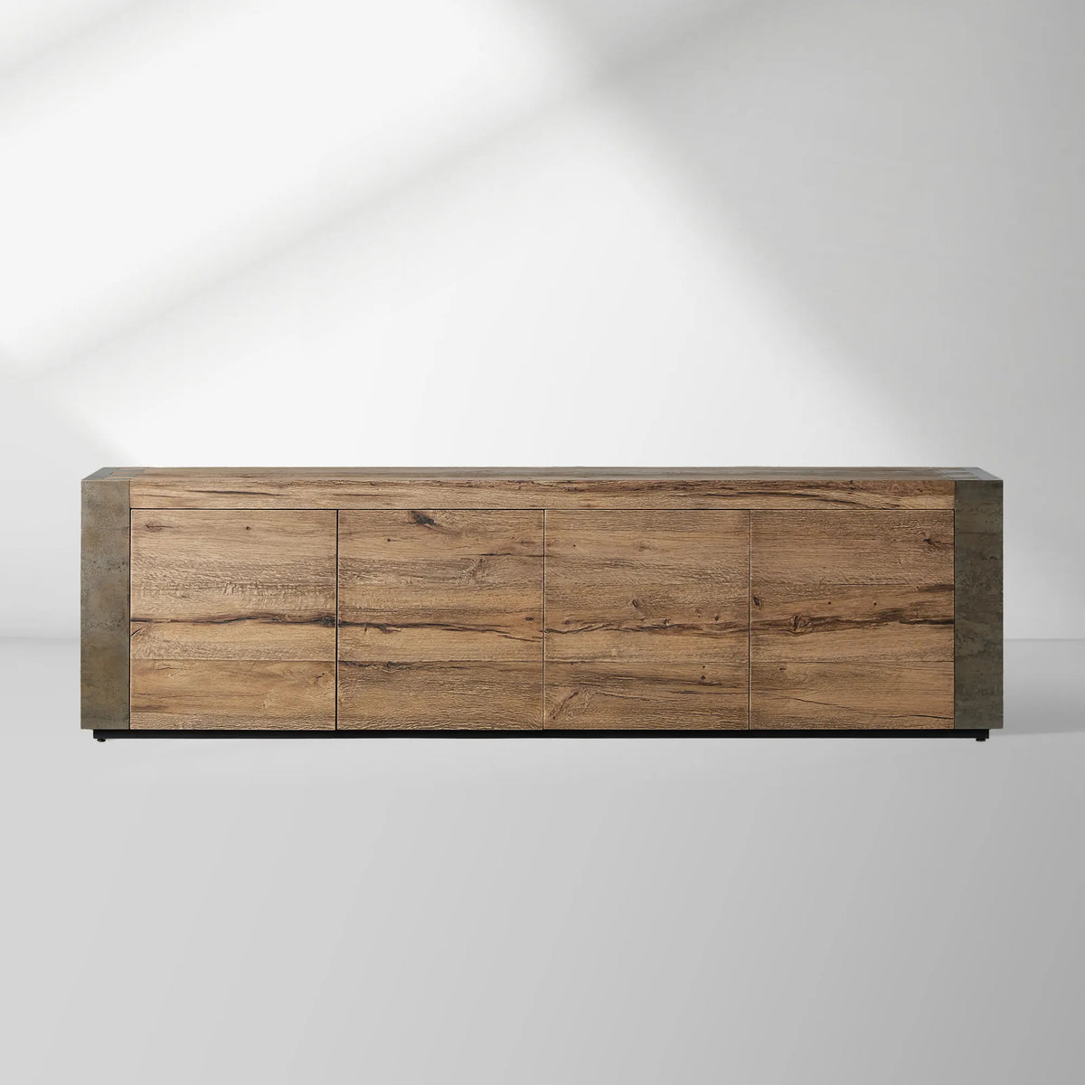 Telluride Mexican Oak TV Stand Cabinet Media Console Result Sideboard Wood Television Storage Unit