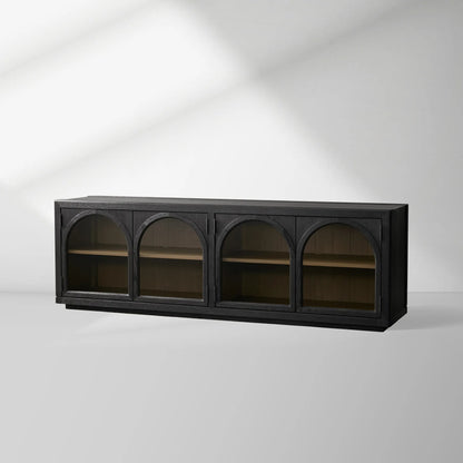 Hattie TV Stand Cabinet Oak Media Console Wood Sideboard Modern television Storage Side Unit