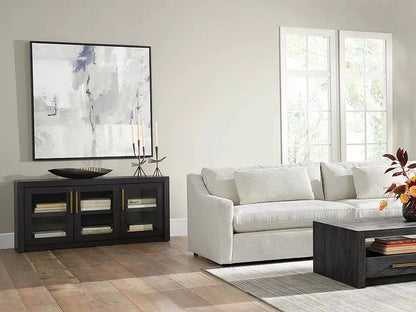 Bodhi Oak Media Console Wood TV Stand Side Cabinet Rustic Television Storage Unit Sideboard