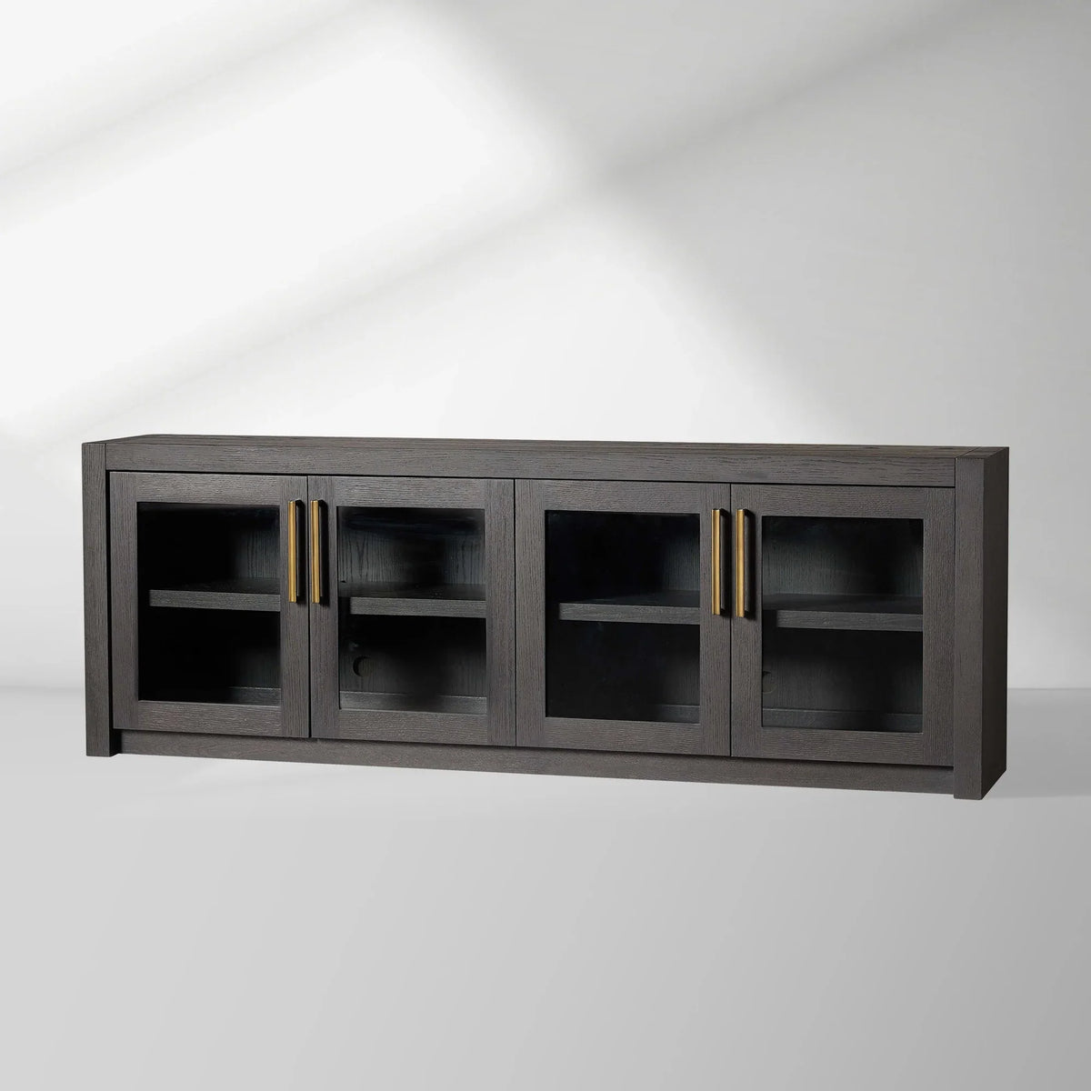 Bodhi Oak Media Console Wood TV Stand Side Cabinet Rustic Television Storage Unit Sideboard