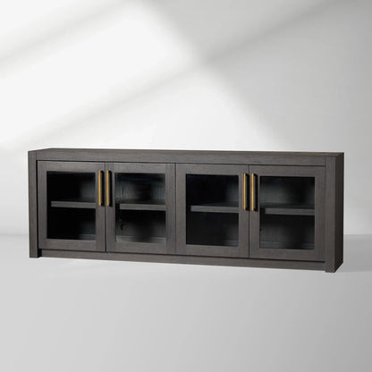 Bodhi Oak Media Console Wood TV Stand Side Cabinet Rustic Television Storage Unit Sideboard