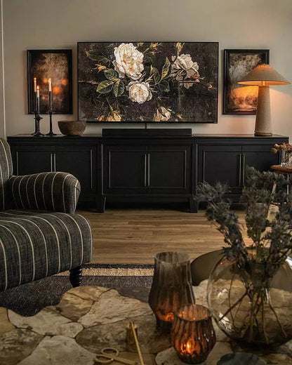 Rowan Entrance Storage Cabinet Wood TV Stand Unit Modern Sideboard with Doors