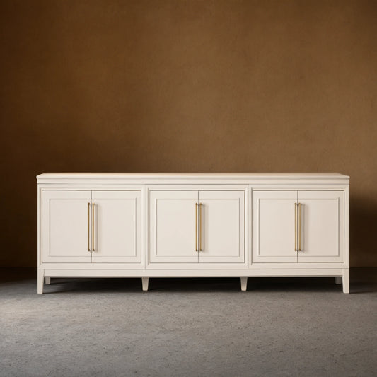 Rowan Modular Wood TV Stand Modern Sideboard Television Storage Unit with Wood Doors Entrance Cabinet