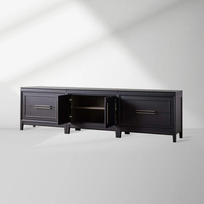 Rowan 4 Drawers TV Stand Unit Wood Entryways Storage Sideboard Cabinet Media Console