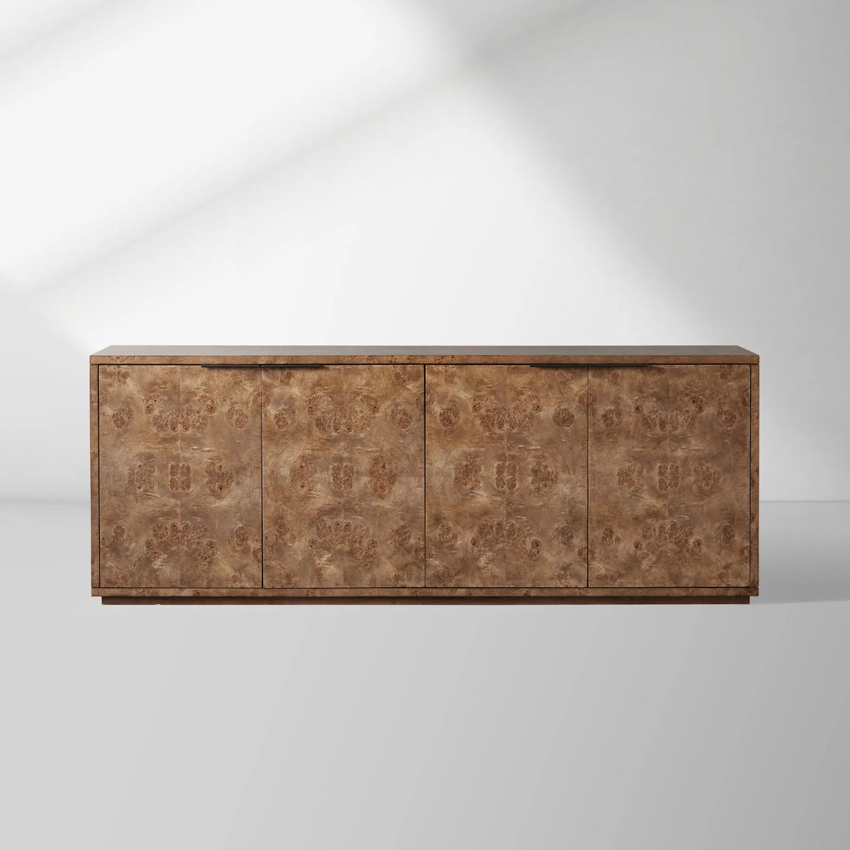 Corey Mappa Burl Wood Sideboard Modern Buffet Storage Living Room Entryways TV Cabinet