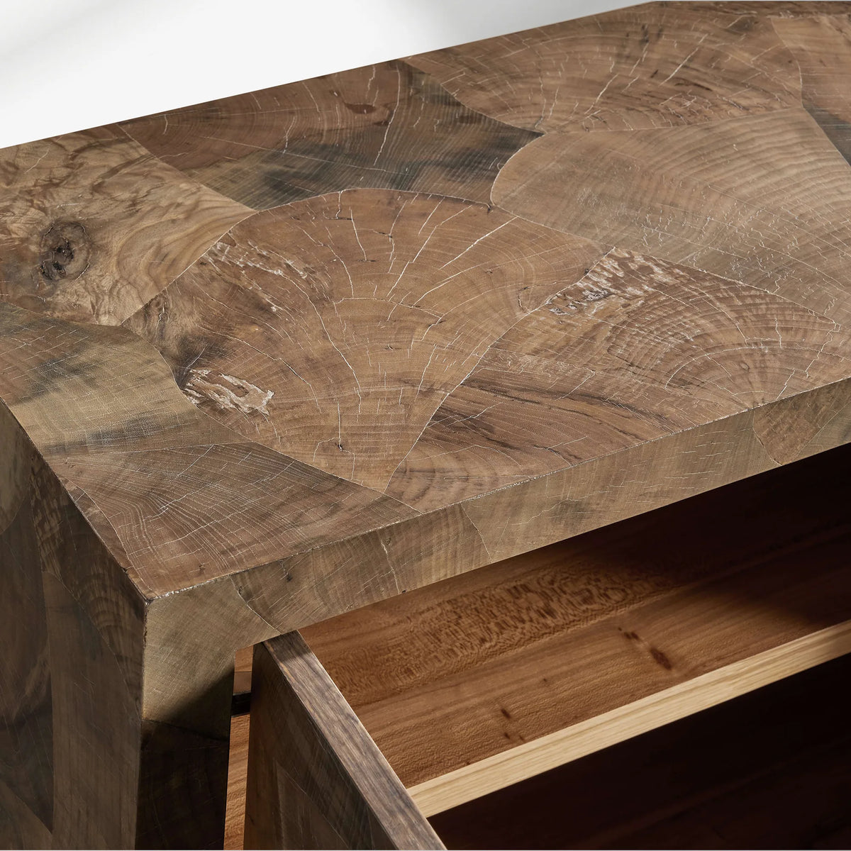 Polanco Salvaged Ash Sideboard Wood Buffet Cabinet Table Living Room Entryways TV Cabinet