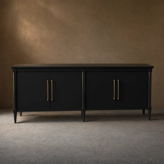 Oakleigh High-Gloss Lacquer Sideboard Wood Buffet Tables Living Room Entryways Storage Cabinet