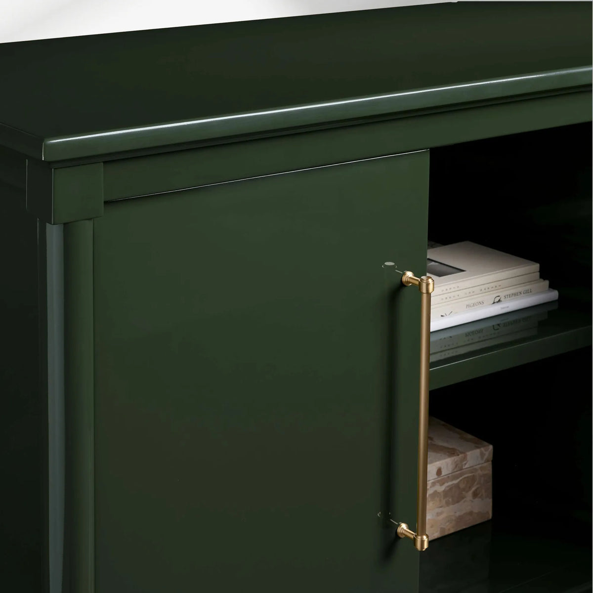 Oakleigh High-Gloss Lacquer Sideboard Wood Buffet Tables Living Room Entryways Storage Cabinet