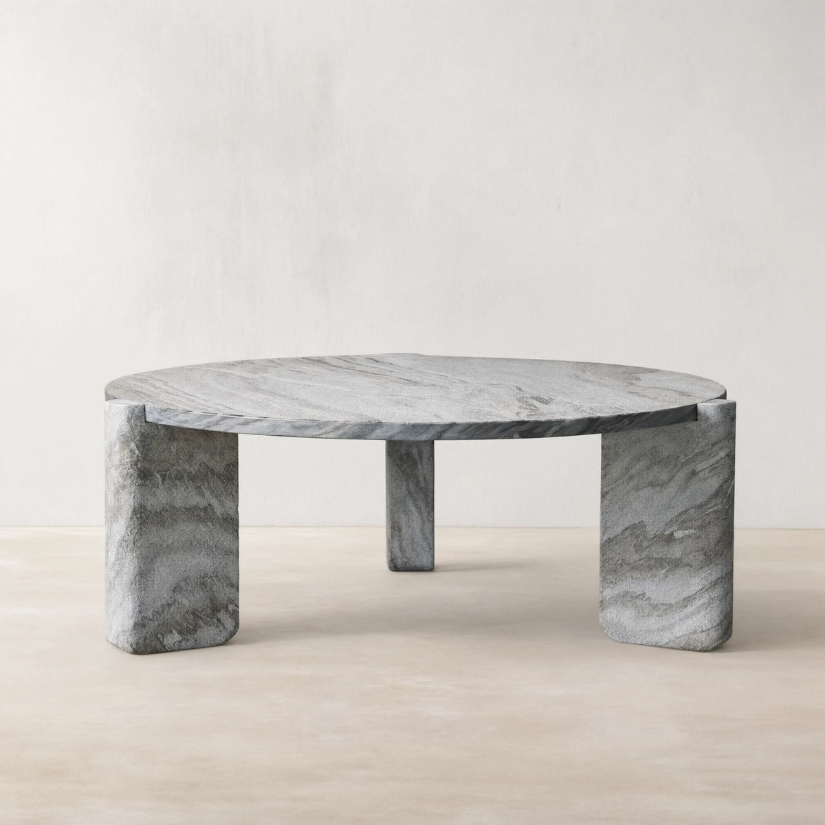 Lonelle Solid Natural Stone Coffee Table Modern Cocktail Table Living Room Center Tea Table