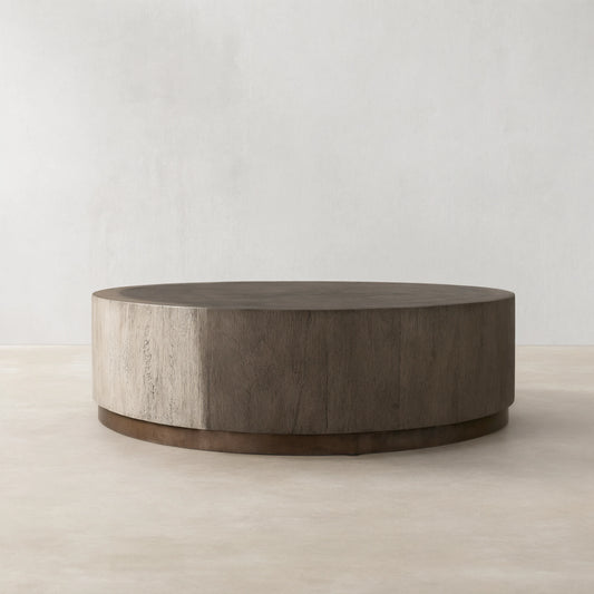 Toluca Guanacaste wood Coffee Table with Metal Base Cocktail Table Living Room Center Tea Table