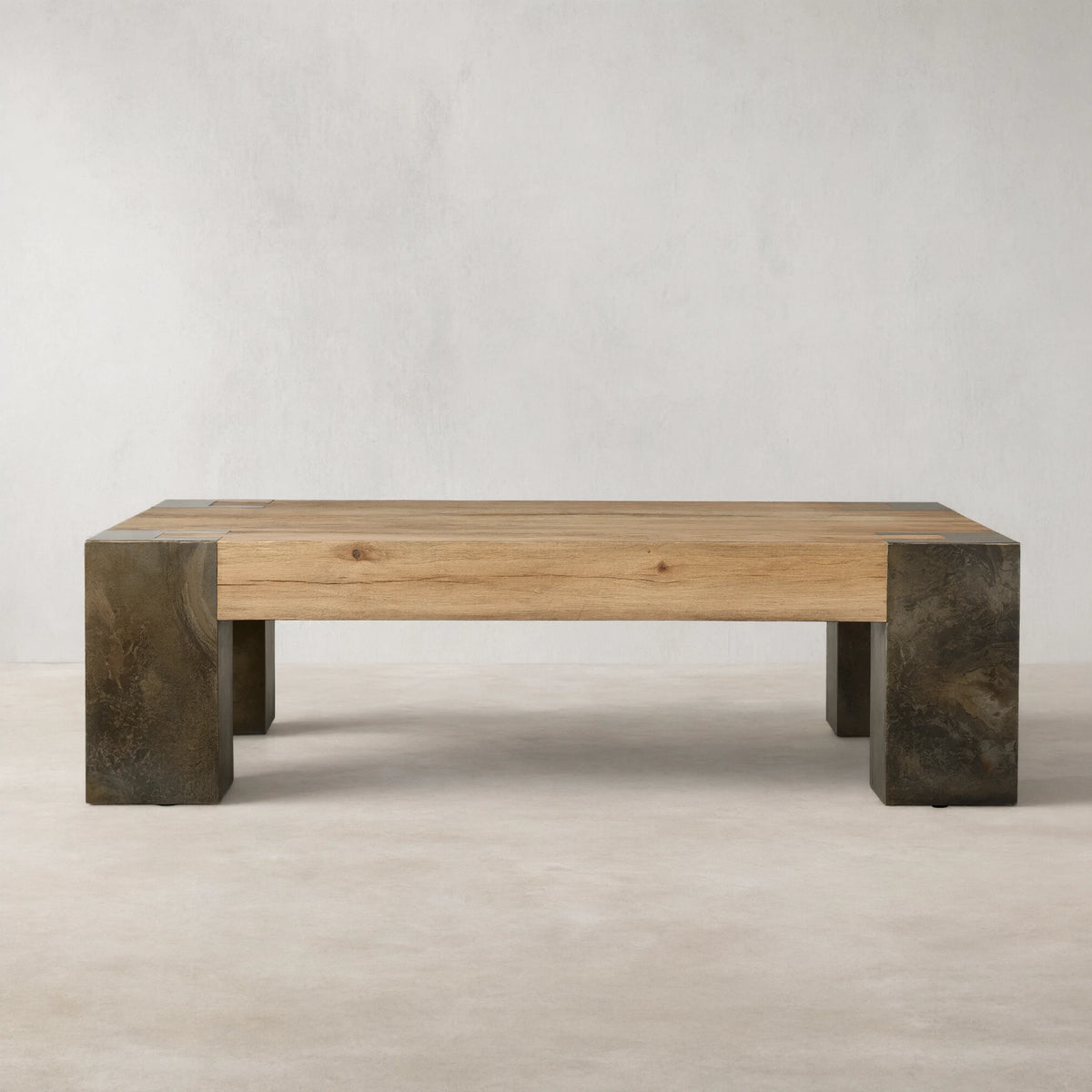 Telluride Rectangle Coffee Table Oak Cocktail Table Living Room Center Tea Table