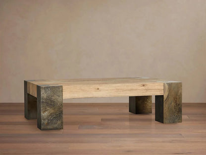 Telluride Rectangle Coffee Table Oak Cocktail Table Living Room Center Tea Table