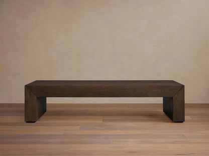 Sullivan Wood Waterfall Coffee Table Rectangle Rural Cocktail Table Oak Wood Center Tea Table