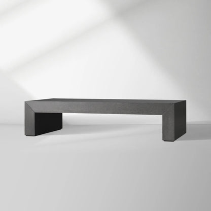 Sullivan Wood Waterfall Coffee Table Rectangle Rural Cocktail Table Oak Wood Center Tea Table