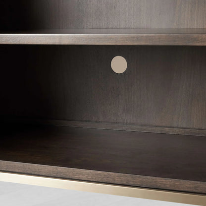 Malone Reconstituted Leather Sideboard Wood Buffet Table Living Room Entryways Cabinet