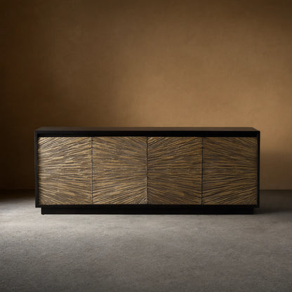 Helios Mid-Century Modern Sideboard Buffet Table Wood Living Room Entryways TV Cabinet