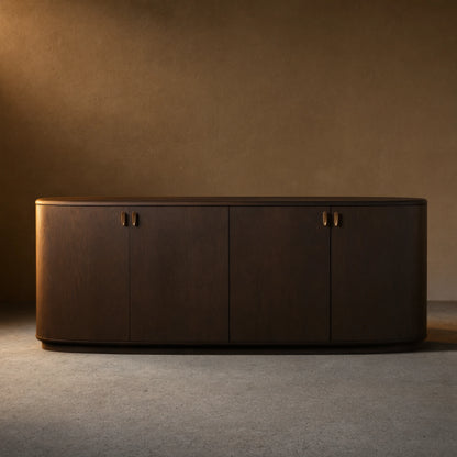 Bexler Natural Wood Sideboard Buffet Table Living Room Entryways Cabinet