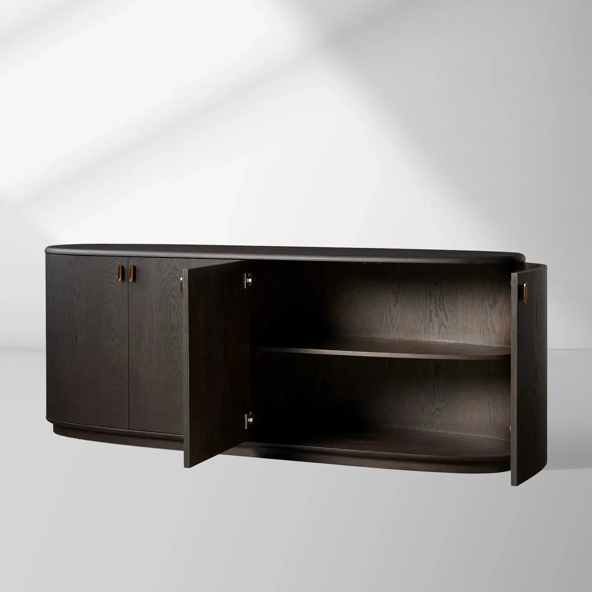Bexler Natural Wood Sideboard Buffet Table Living Room Entryways Cabinet
