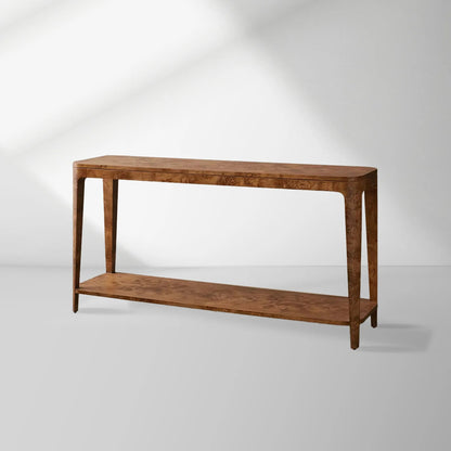 Mogadore Mappa Burl Entryway Console Table Poplar Wood Hallway Entrance Table