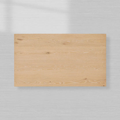 Sullivan Rectangular Oak Coffee Table Black Plinth Base Cocktail Table Wood Living Room Center Tea Table