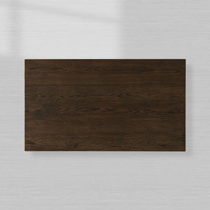 Sullivan Rectangular Oak Coffee Table Black Plinth Base Cocktail Table Wood Living Room Center Tea Table