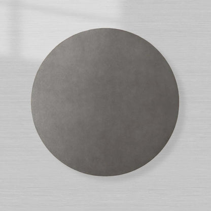 Malone Round Plinth Coffee Table Leather Cocktail Table Modern Living Room Center Tea Table