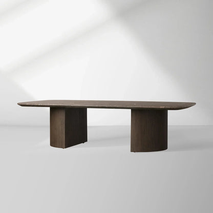 Saint Germain Marble Top Coffee Table Oak Wood Dauphine Base Cocktail Table Living Room Ston Top Center Tea Table