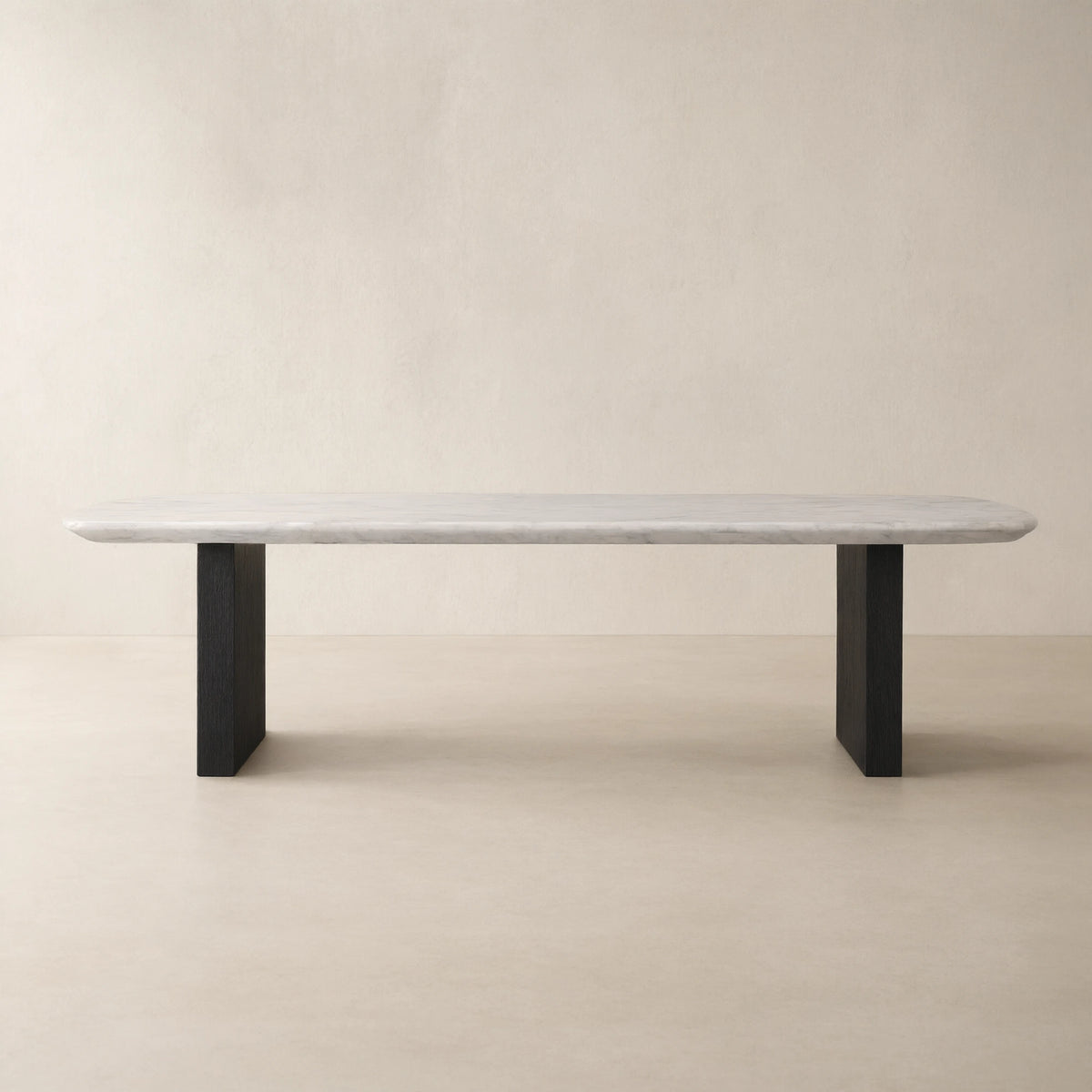Saint Germain Marble Top Coffee Table Living Room Cocktail Table Clement Wood Base Center Tea Table