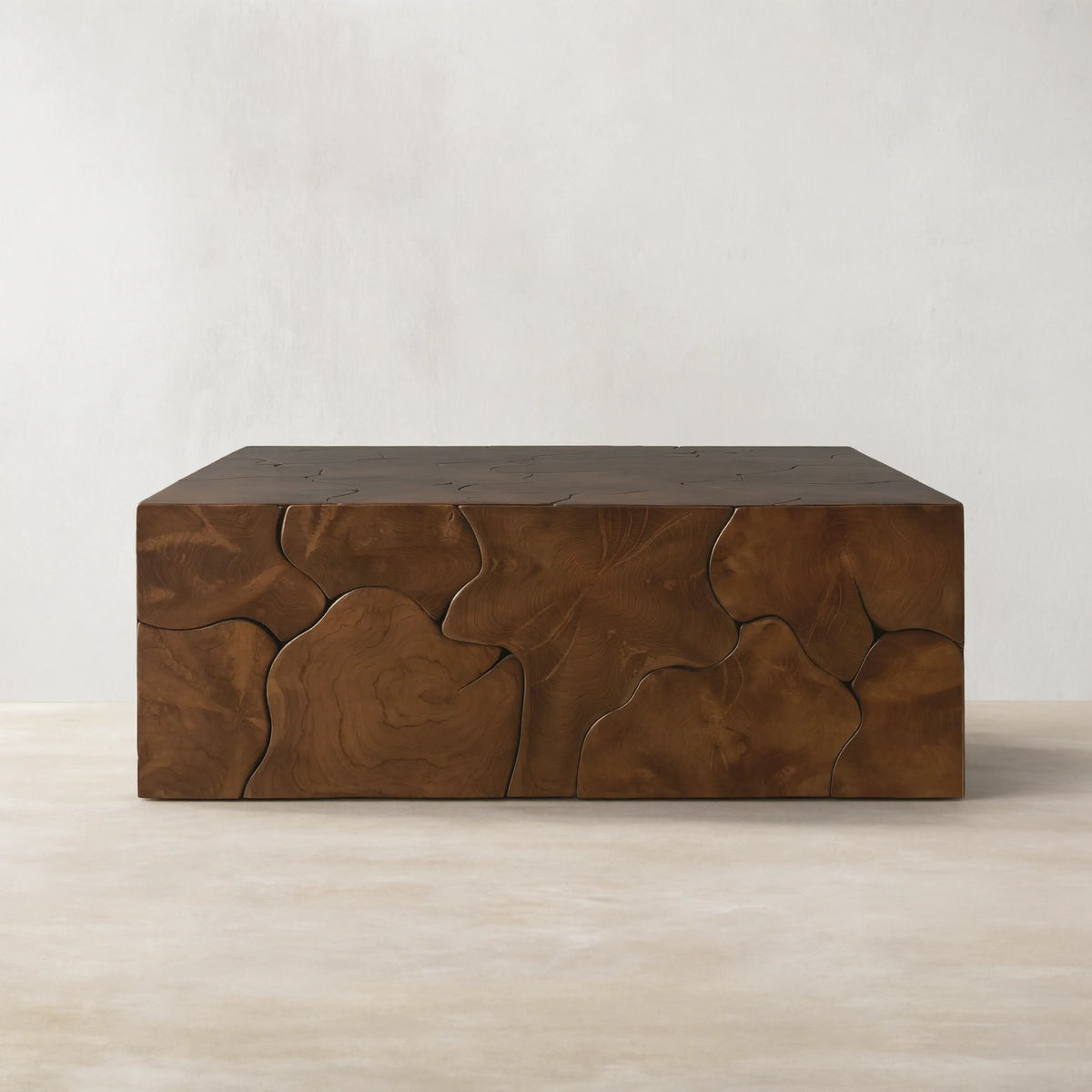 Kalmar Teak Square Coffee Table Wood Living Room Center Tea Table Unique Cocktail Table