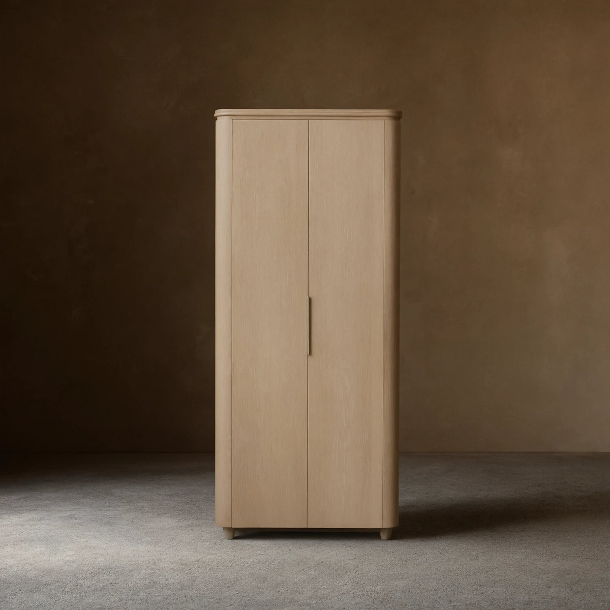 Caden Wood Door Tall Storage Cabinet Walnut Curio Display Cabinet dining Entryway China Cabinet